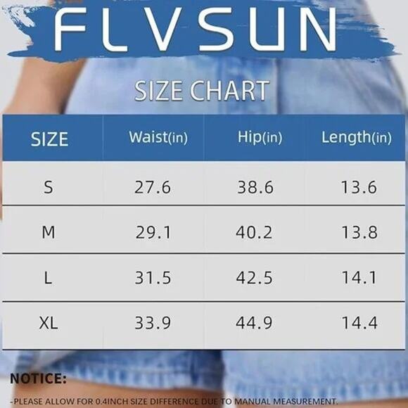 FLVSUN Women's Denim High Waisted Solid Button Up Asymmetrical Skort Size 4 - Picture 3 of 12